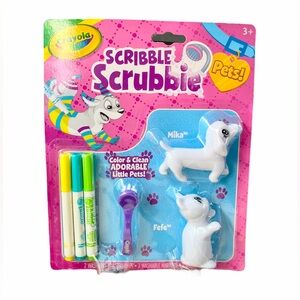 Crayola Scribble Scrubbie White Pets 2-Pack - Ages 3+ NWT